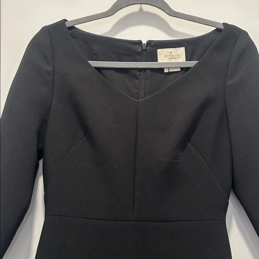 Kate Spade Black Scallop Mini Dress Size 2